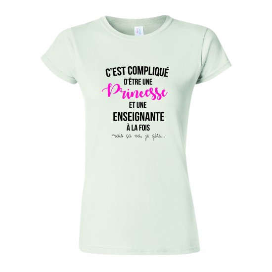 T-Shirt modèle "Princesse enseignante" 